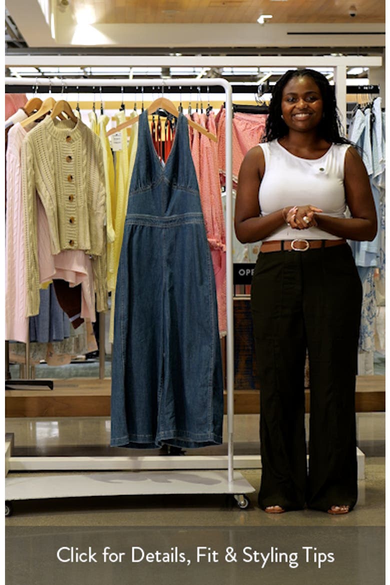 Denim Culotte Halter Jumpsuit video