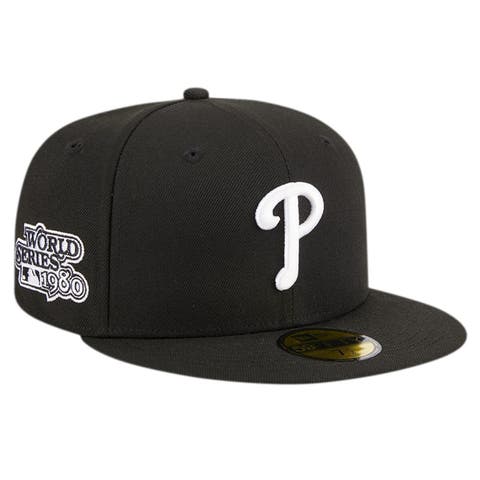 Men's New Era Black Philadelphia Phillies Logo 59FIFTY Fitted Hat