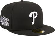 New Era Men's New Era Black Philadelphia Phillies Logo 59FIFTY Fitted Hat