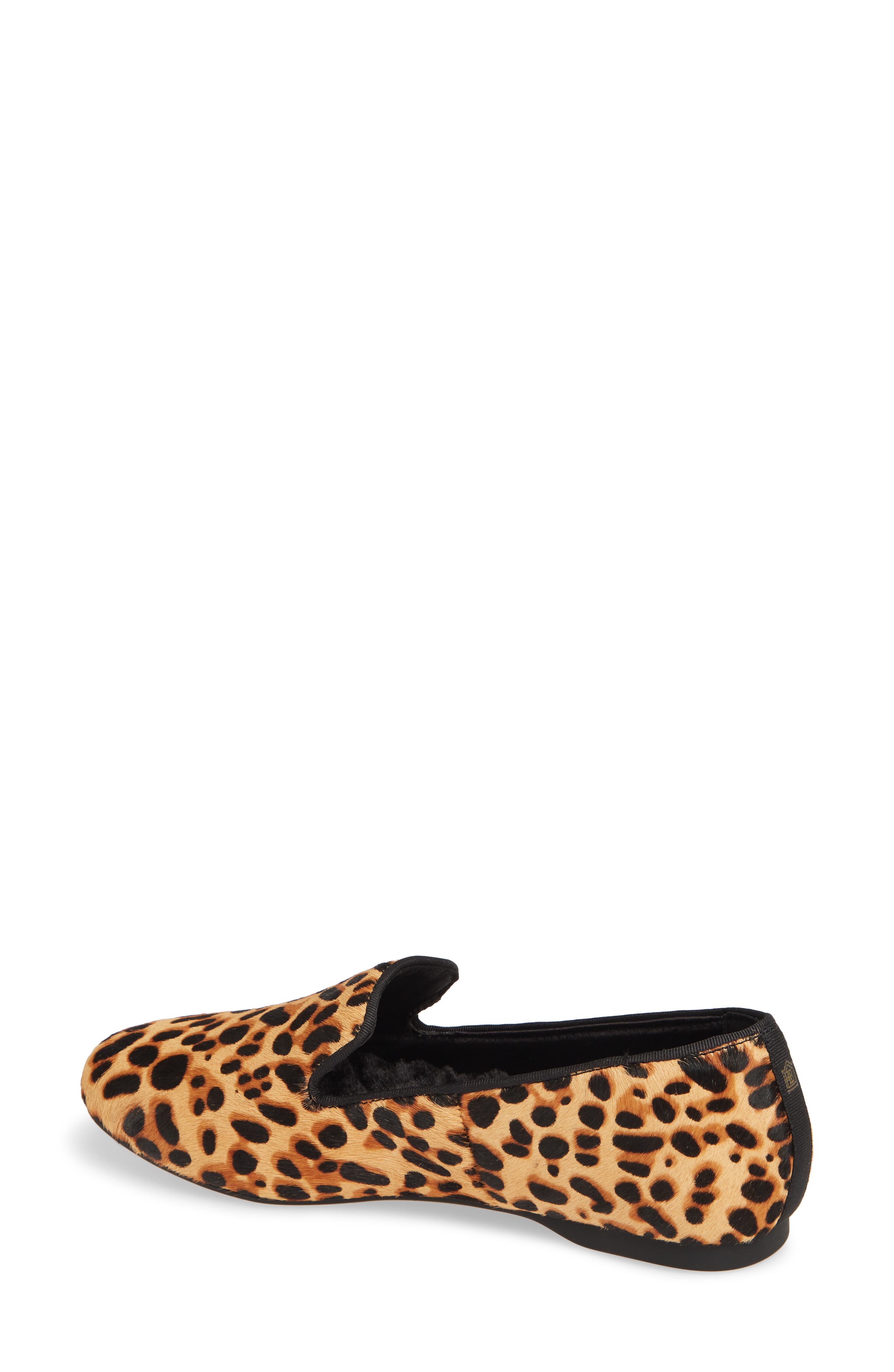 Starling Faux-Fur Lined Genuine Calf Hair Loafer, Alternate, color, CHEETAH PRINT CALF HAIR