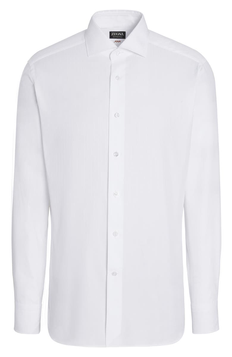 ZEGNA Centoventimila Couture Tonal Microstripe Button-Up Shirt, Alternate, color, 