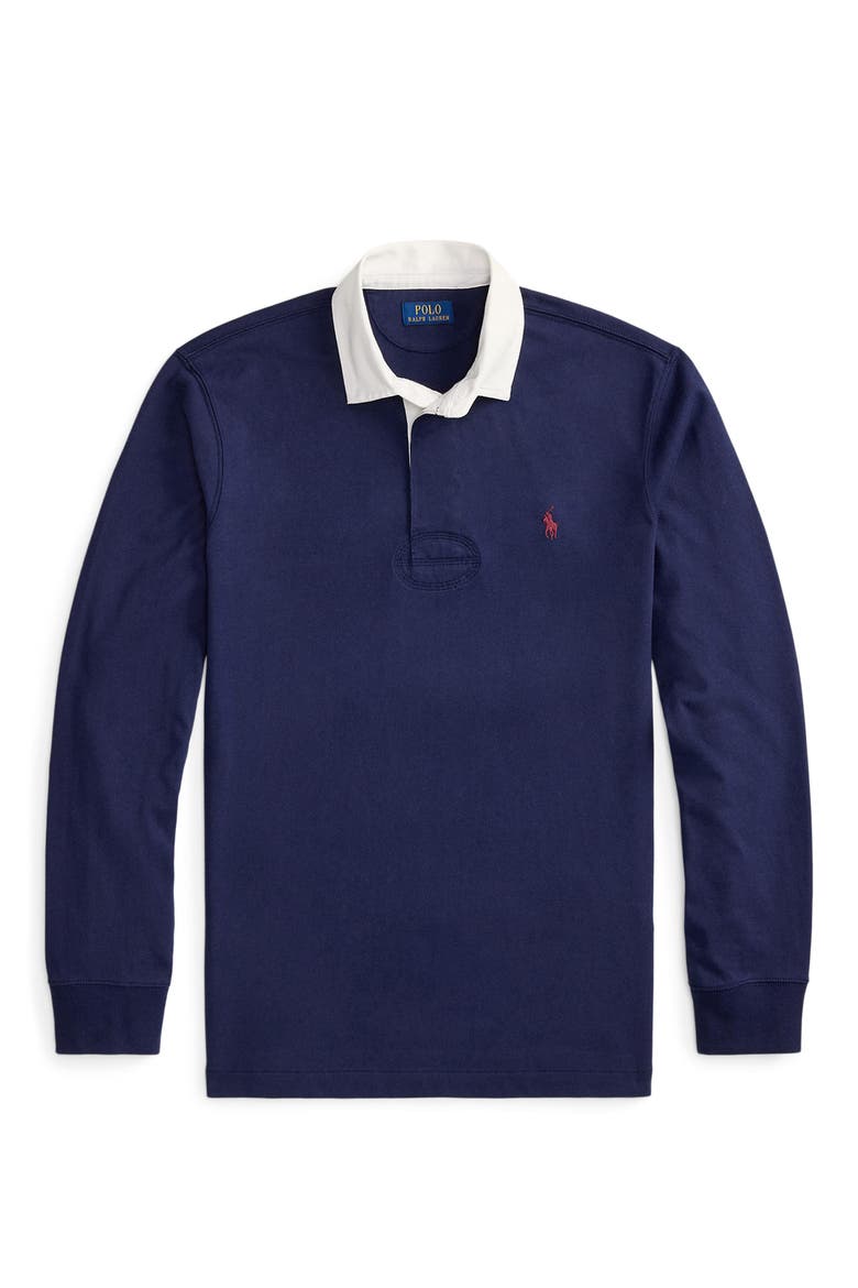 The Iconic Rugby Shirt, Alternate, color, NAVY