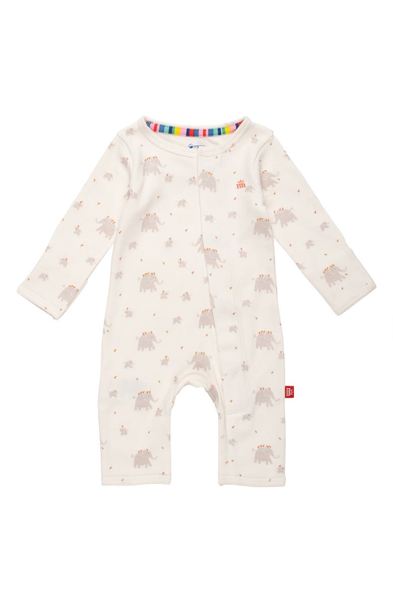 Magnetic Me Little Peanut Organic Cotton Magnetic Coverall, Main, color, 