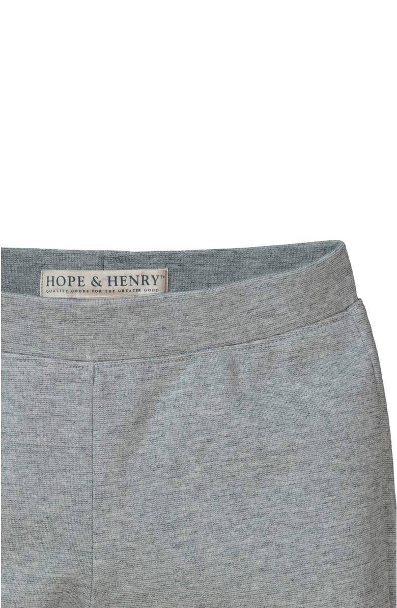 Hope & Henry Baby Girls' Button Cuff Ponte Pant, Infant, Alternate, color, Heather Grey Button Cuff