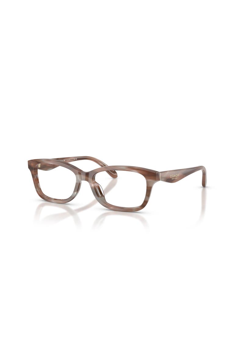 51mm Rectangle optical glasses, Main, color, Brown