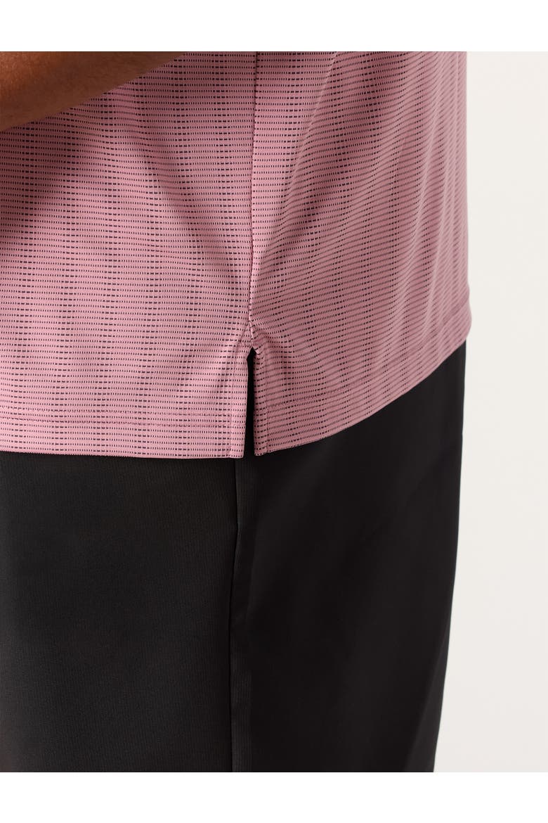 Big & Tall Performance Striped Polo Shirt V2, Alternate, color, DUSTY ROSE