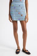 YanYan Dotty Embellished Cotton Rib Miniskirt