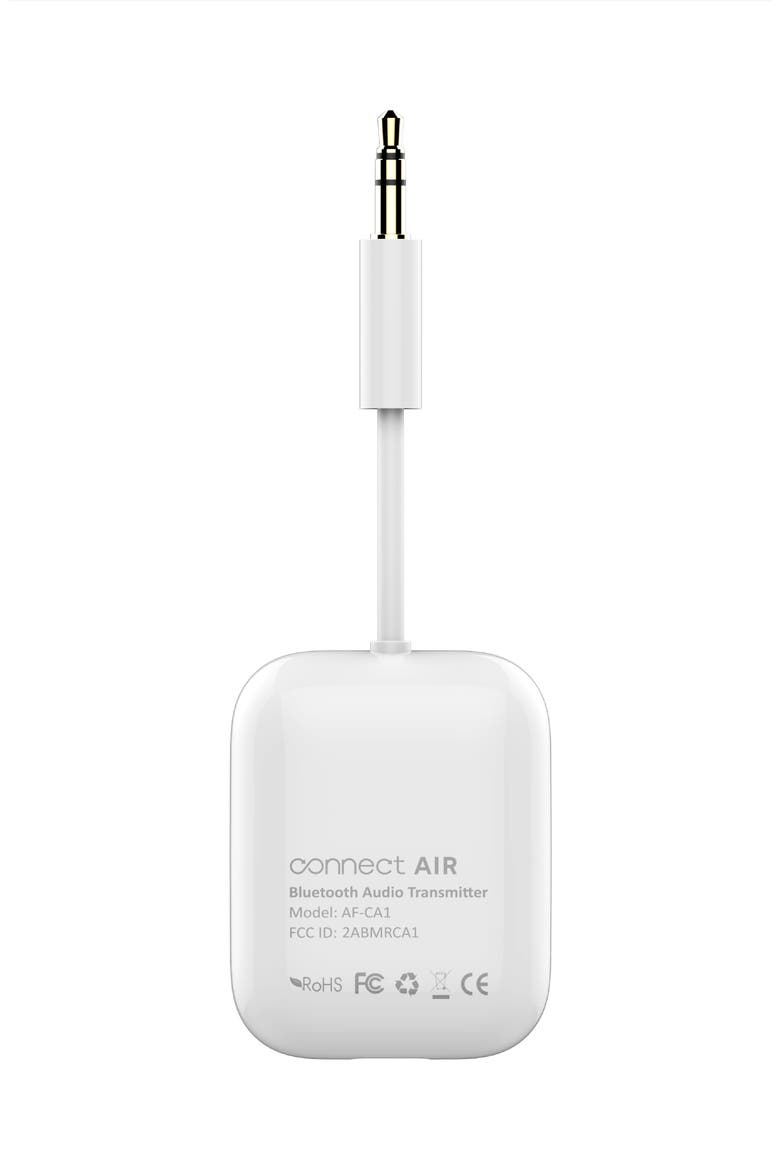 Connect Air In-Flight Bluetooth Wireless Audio Transmitter for AirPods & Headphones, Alternate, color, White
