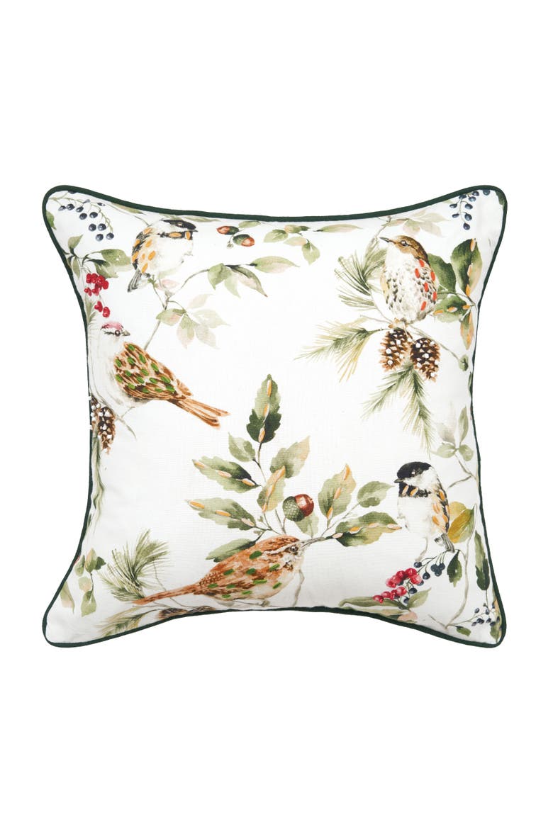 Mira Songbird Pillow Decor, Main, color, Yellow