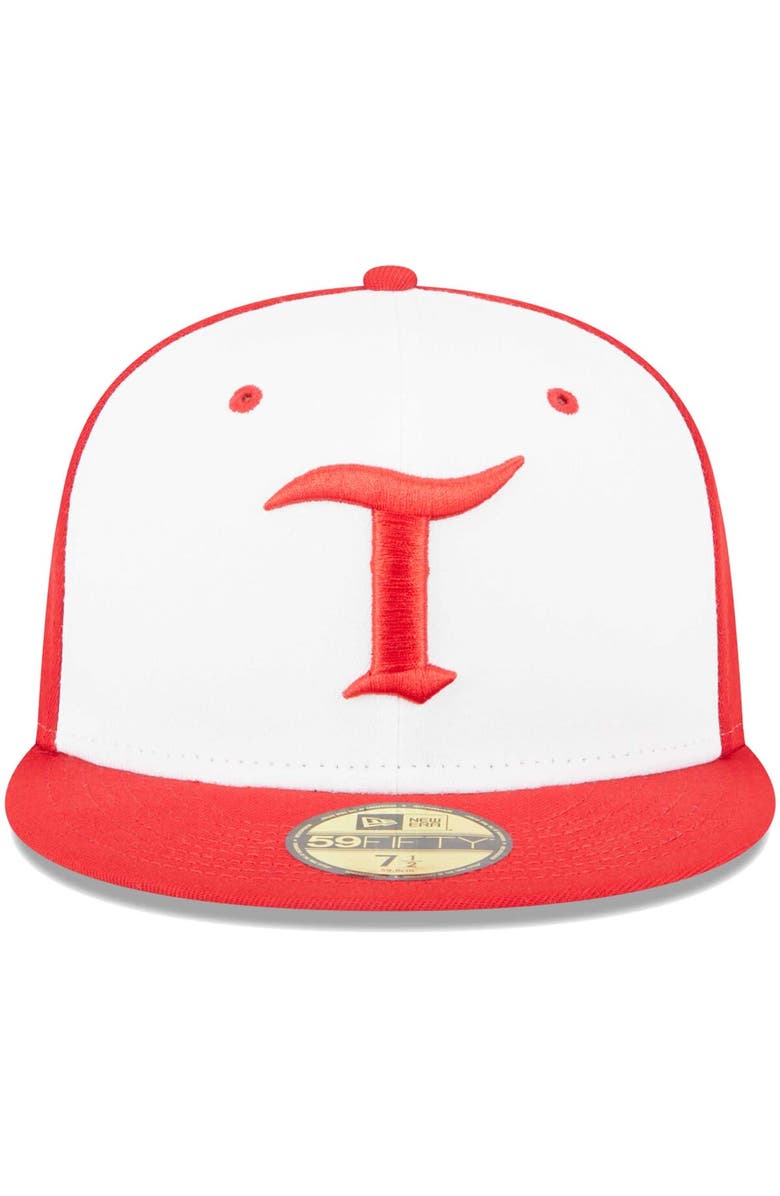 New Era Men's New Era White Toledo Mud Hens Theme Nights Tigers 59FIFTY Fitted Hat, Alternate, color,