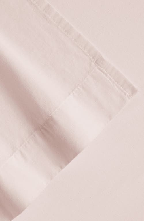 Homespun Solid Cotton Percale Sheet Set In Pink