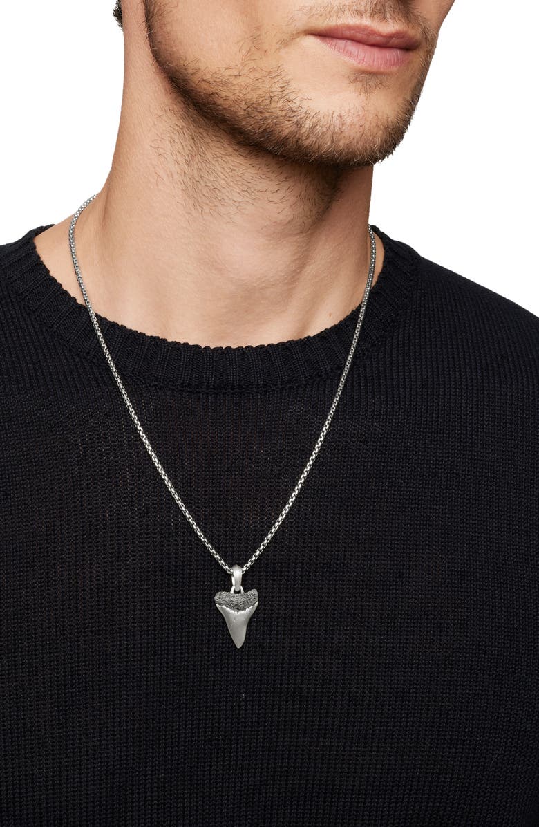 David Yurman Shark Tooth Amulet, 18.5mm, Alternate, color, Silver