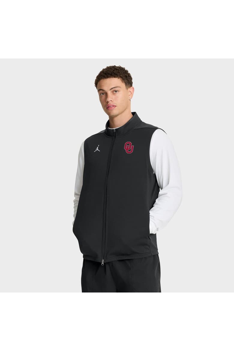 Men's Jordan Brand Black Oklahoma Sooners Primetime Victory Performance Full-Zip Vest, Main, color, Black