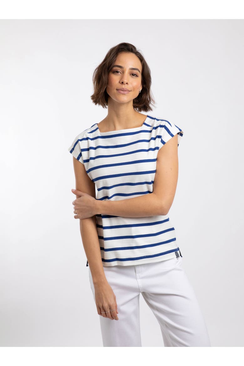 Bowe Striped Jersey T-Shirt, Main, color, Mazarine Blue