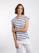 Weird Fish Bowe Striped Jersey T-Shirt
