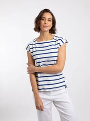 Weird Fish Bowe Striped Jersey T-Shirt