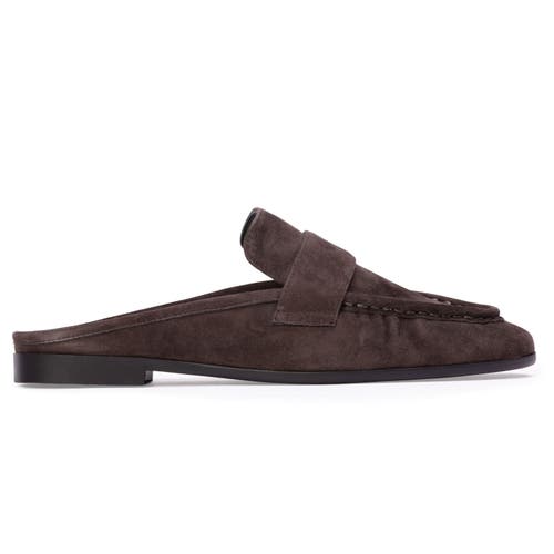 Black Suede Studio Gabby Loafer In Brown