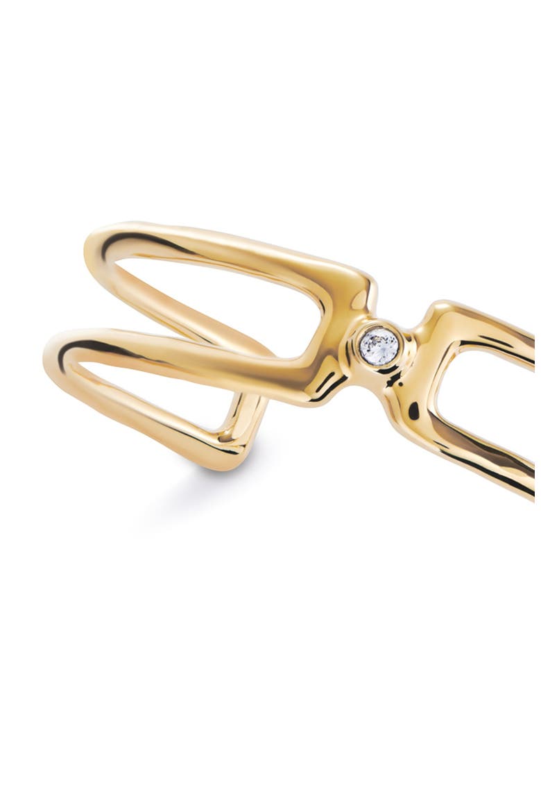 Double Topaz Layer Bangle, Alternate, color, Gold