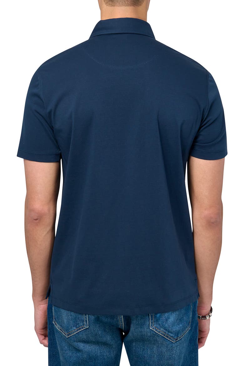 Slim Fit Solid Short Sleeve Polo, Alternate, color, NAVY