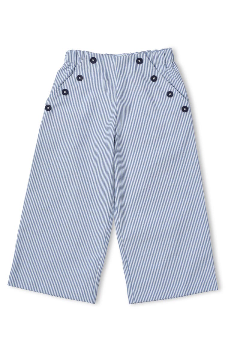 Stripe Button Front Pants, Main, color, Blue Seersucker