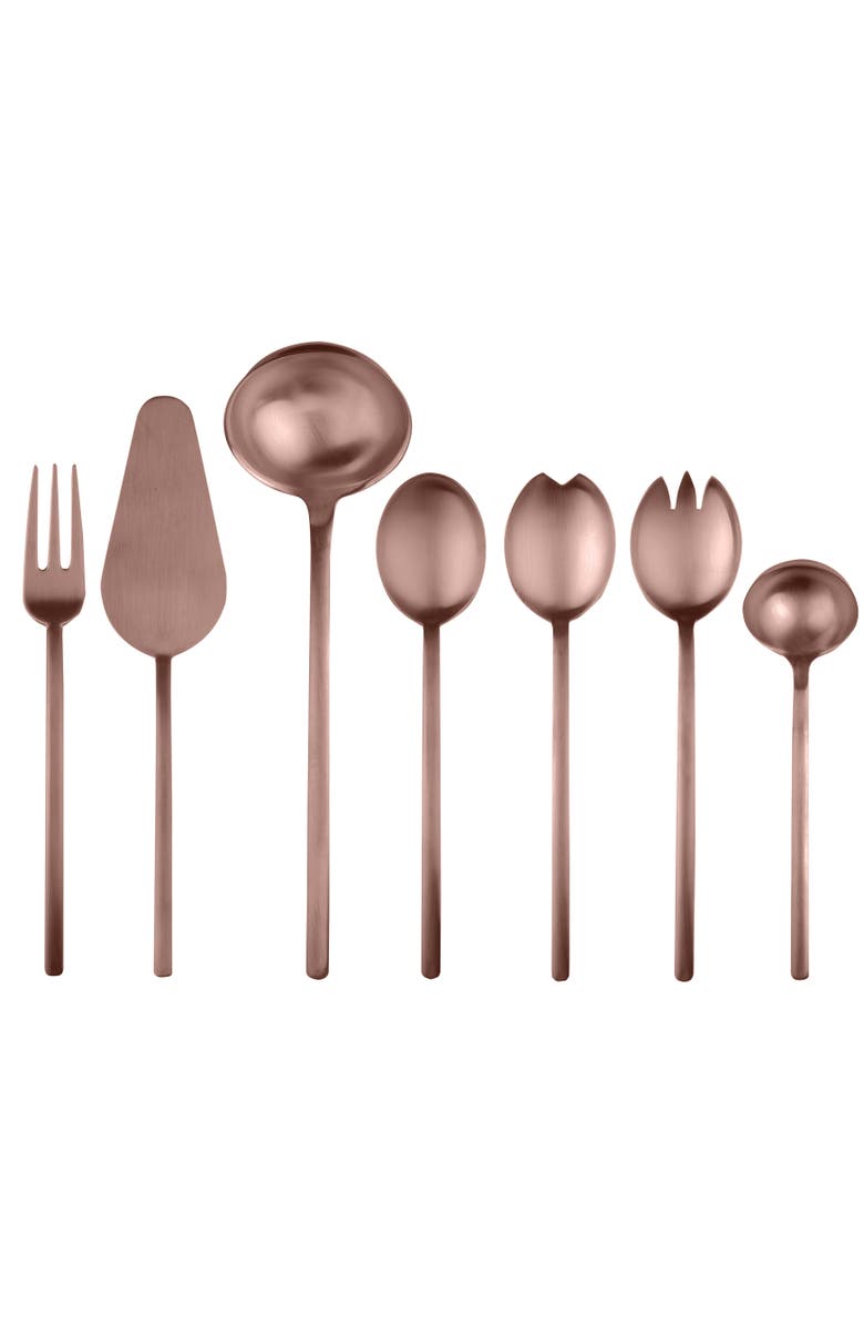 Mepra Due Serving Set - 7 Pieces, Main, color, Ice Bronze