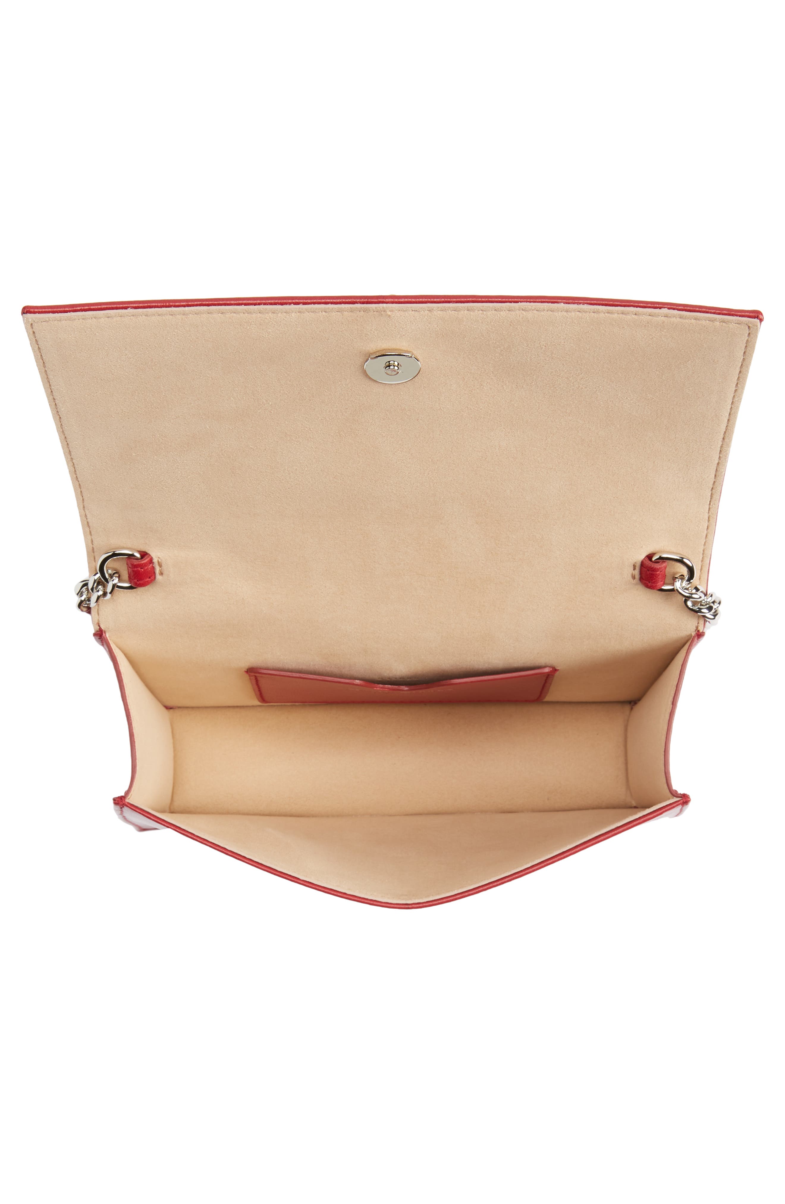 McQueen Small Skull Quilted Lambskin Bag, Alternate, color, 