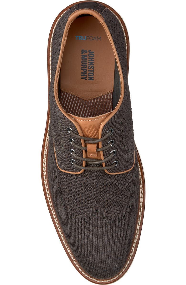 Johnston & Murphy Upton Knit Wingtip Derby, Alternate, color, Brown Heathered Knit