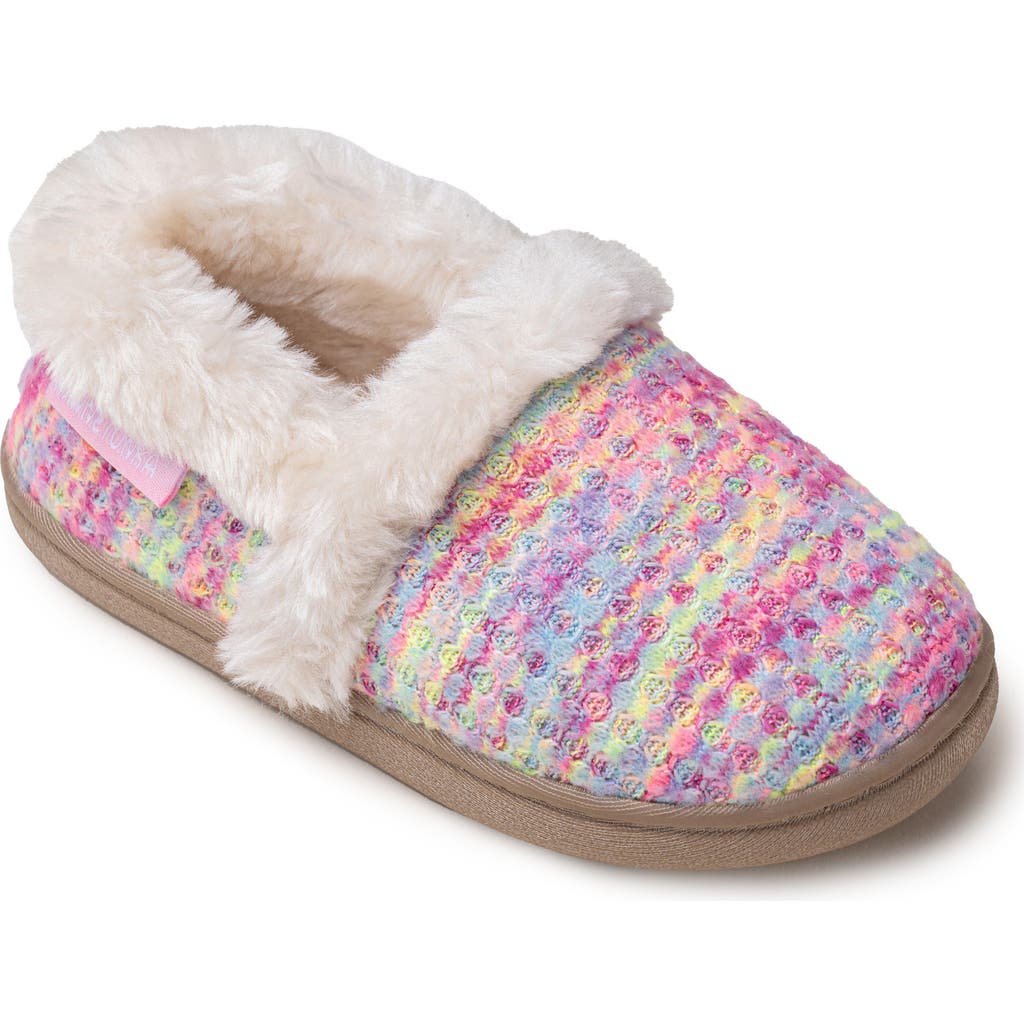 Minnetonka Kids' Daina Faux Fur Lined Slipper In Multi