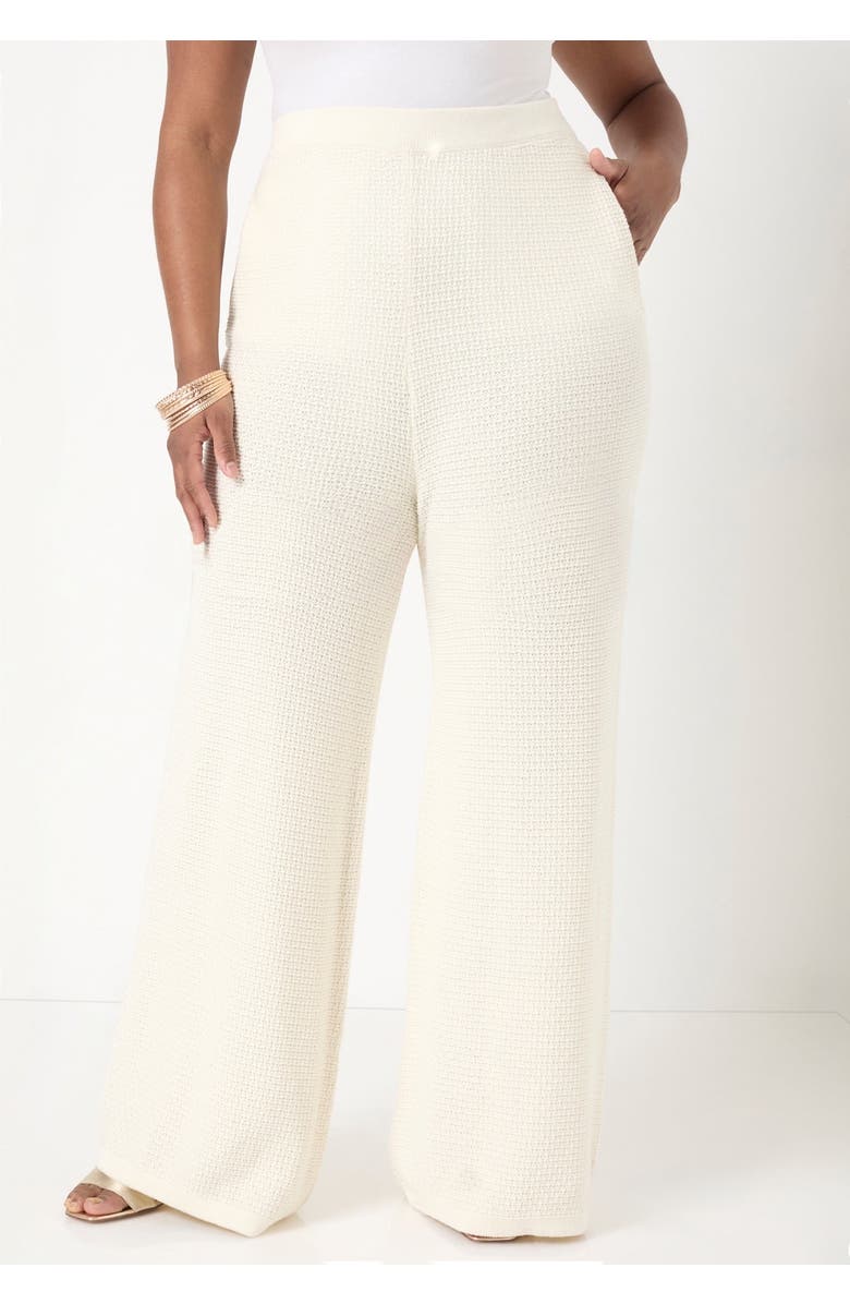 June + Vie Knitted Sweater Pants, Alternate, color, Sugar Swizzle