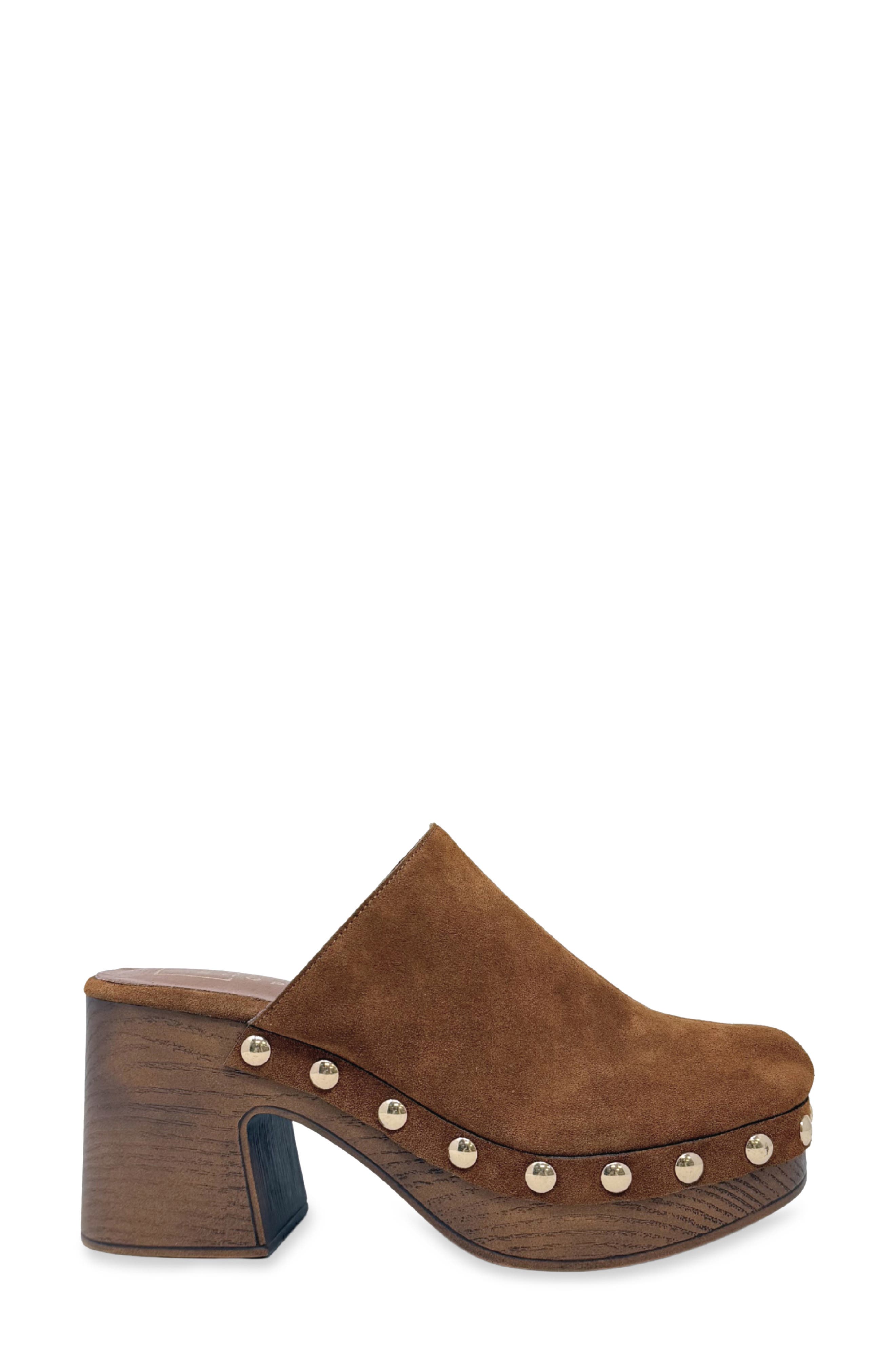 Geneva Faux Suede Clog Mule, Alternate, color, COGNAC SUEDE