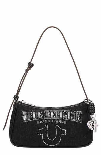 Bling Logo Denim Shoulder Bag