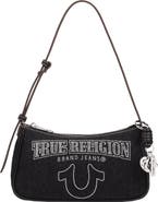 True Religion Bling Logo Denim Shoulder Bag