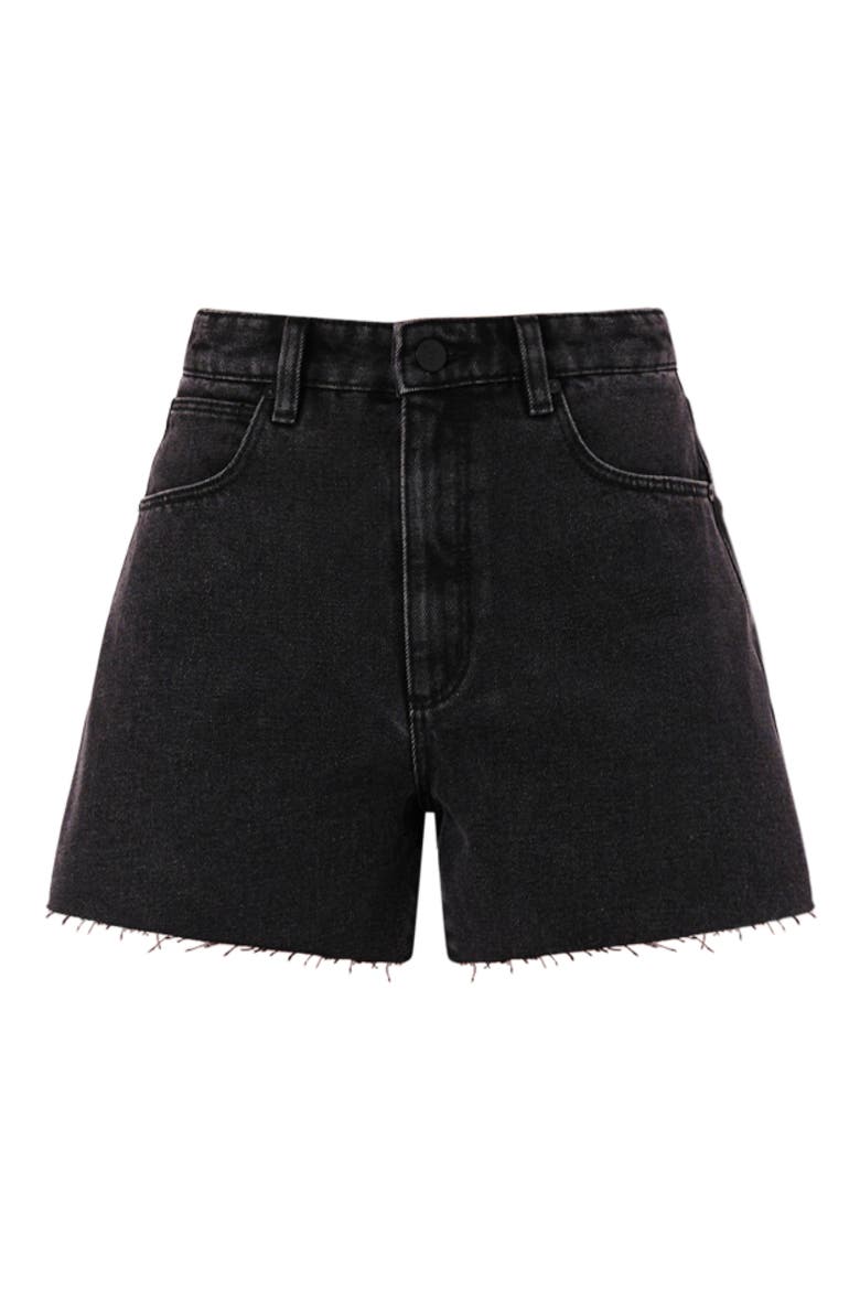Venice Heidi Cutoff Denim Shorts, Alternate, color, WASHED BLACK