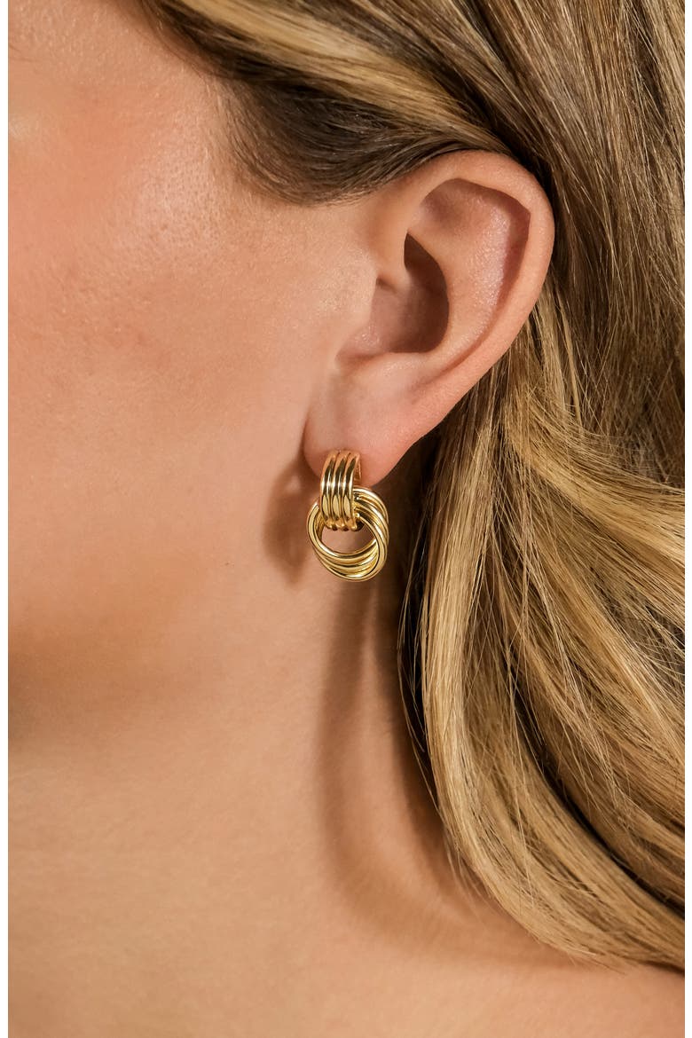 Harvey Textured Door Knocker Earrings, Alternate, color, GOLD