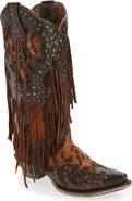 CORRAL Fringe Overlay Western Boot