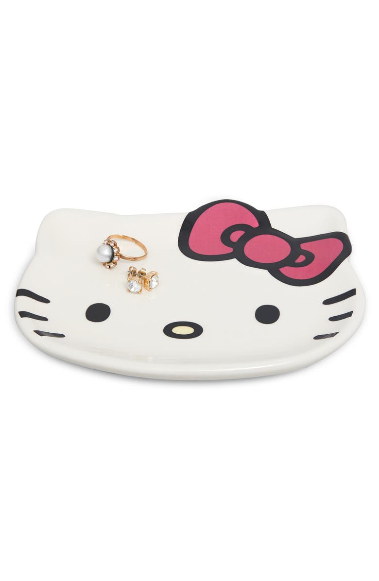 Hello Kitty Ceramic Trinket Tray and Ring Dish, Main, color, White