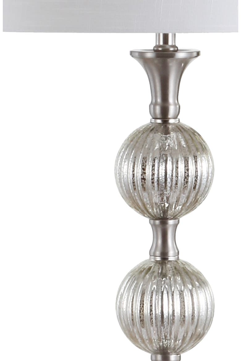 Oslo 60.5" Glass/Metal LED Floor Lamp, Mercury Silver, Alternate, color, Mercury Silver