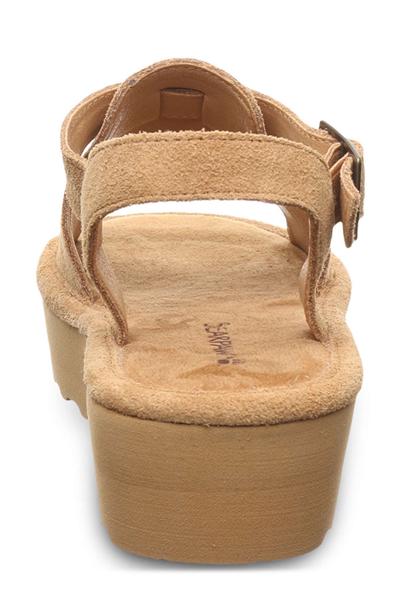 Ascend Faux Leather Wedge Sandal, Alternate, color, ICED COFFEE