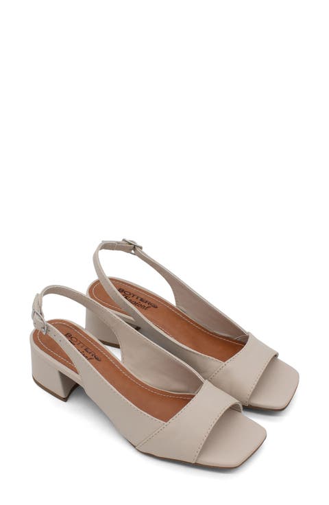 Square Toe Slingback Sandal (Women)