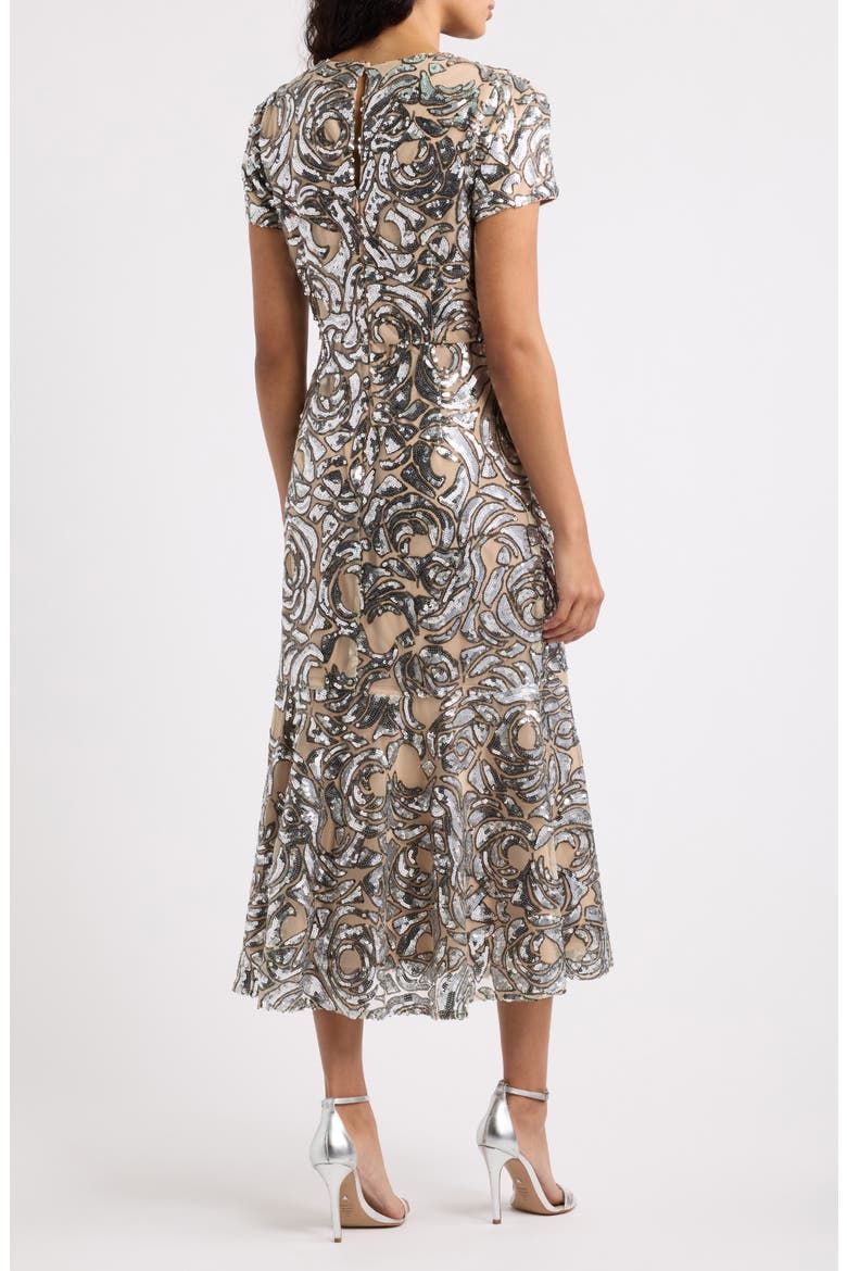Rose Sequin Gown, Alternate, color, SILVER