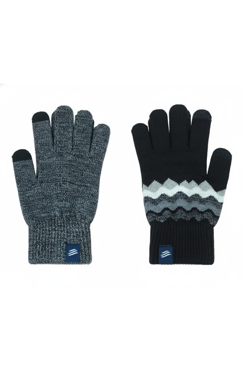 United By Blue The Merino Wool Mountain and Marled Knit Glove 2-pack, Main, color, Black