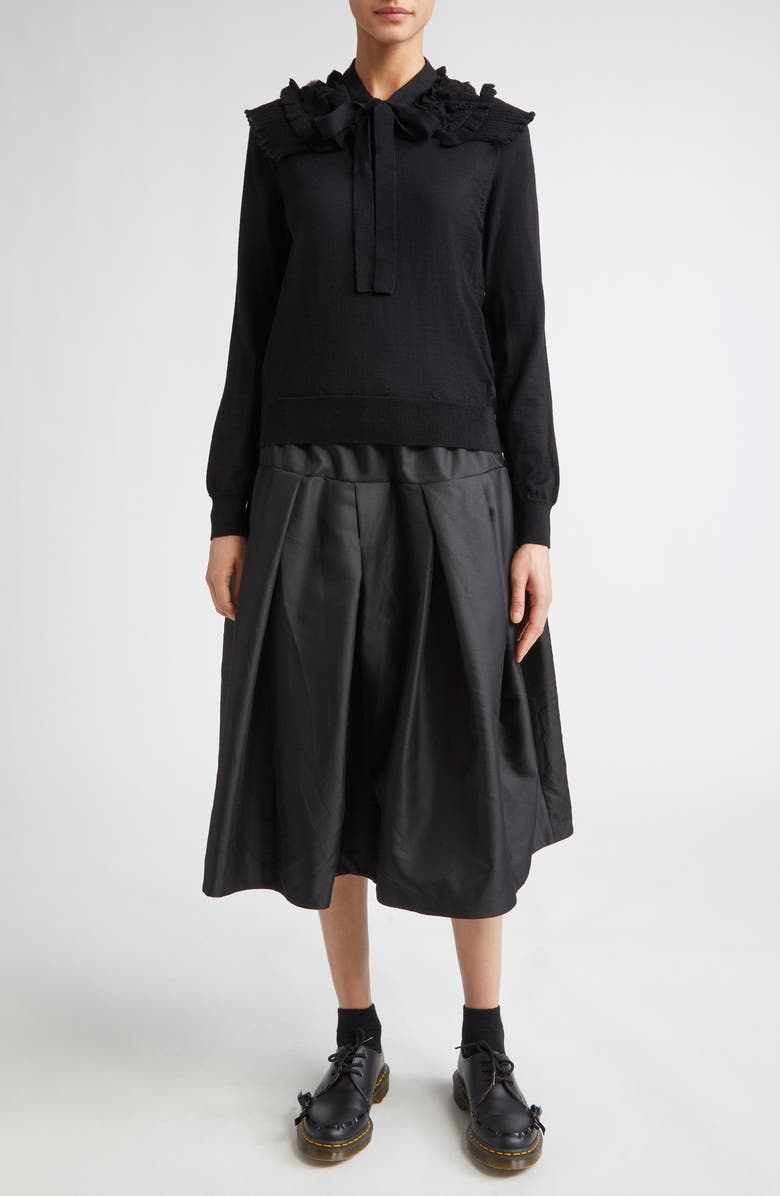 Comme des Garçons Comme des Garçons Detachable Collar Wool Blend Sweater, Alternate, color, 