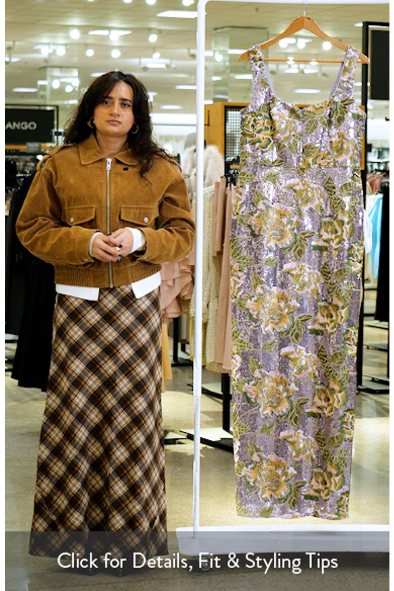 Goldie Embroidered Flower & Sequin Column Gown video