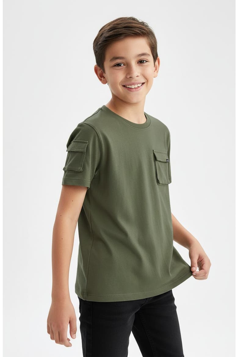 Kids' Cargo Pocket T-Shirt, Alternate, color, AGAVE