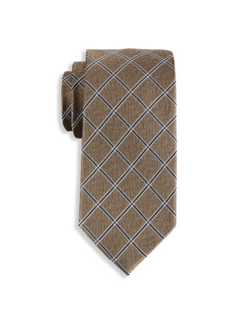 Big & Tall Yarrow Grid Patterned Tie