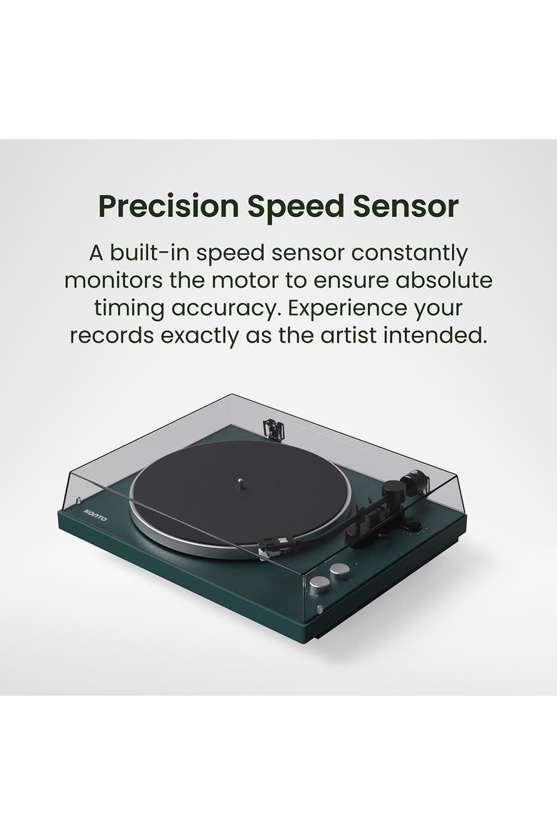 OBI3 Bluetooth 5.3 Turntable with Built-In Preamp, Alternate, color, Green