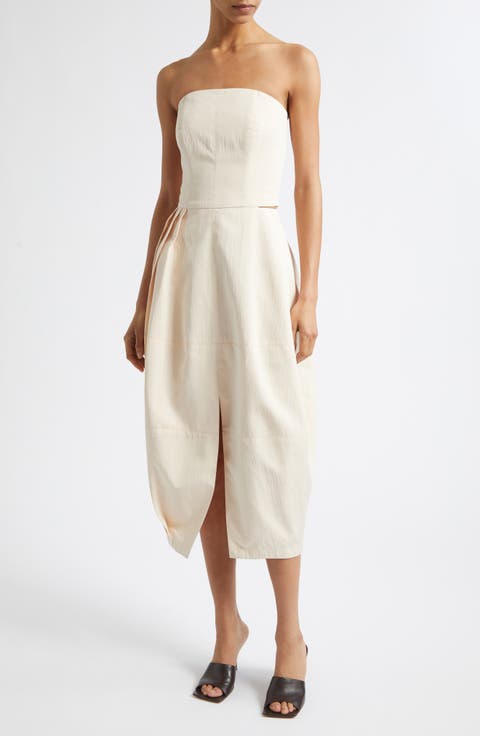 Senita Strapless Midi Dress