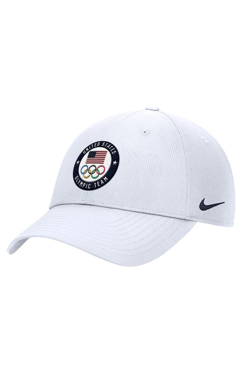 Nike Men's Nike White Team USA On-Field Club Ripstop Dri-FIT Adjustable Hat, Main, color, White