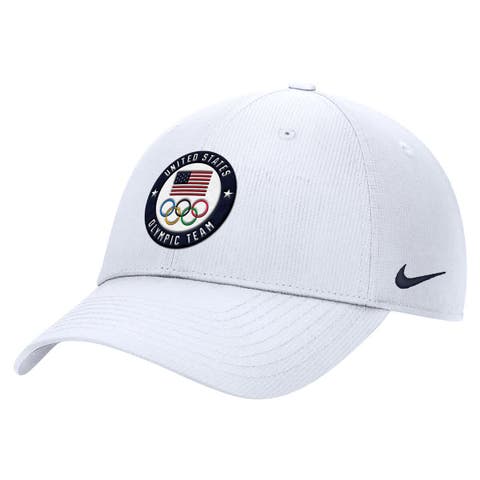 Men's Nike White Team USA On-Field Club Ripstop Dri-FIT Adjustable Hat