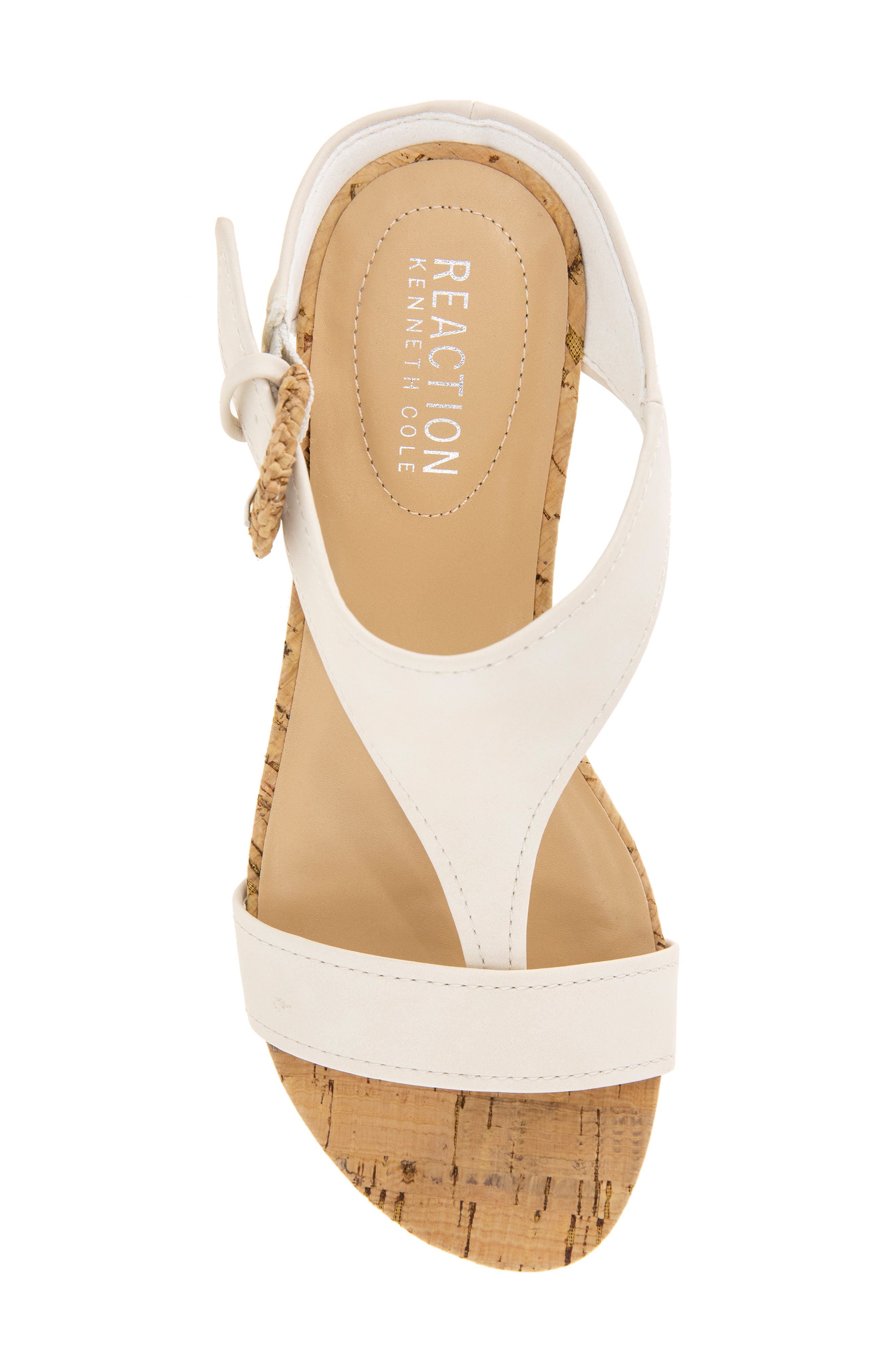 Great Buckle Wedge Sandal, Alternate, color, CREAM